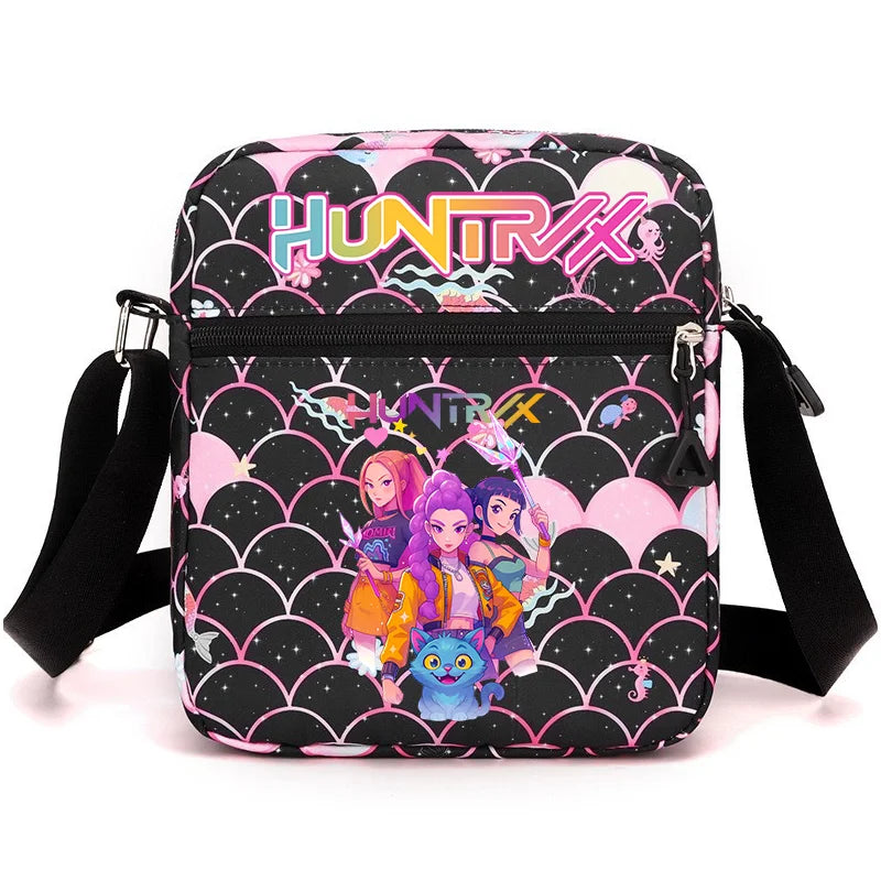 New⭐️ KPOP Shoulder Bag Crossbody Bags Double-deck Storage Bag Large Capacity Square Zip Storage Sports Bag Fans Gift