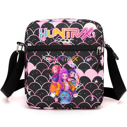 New⭐️ KPOP Shoulder Bag Crossbody Bags Double-deck Storage Bag Large Capacity Square Zip Storage Sports Bag Fans Gift