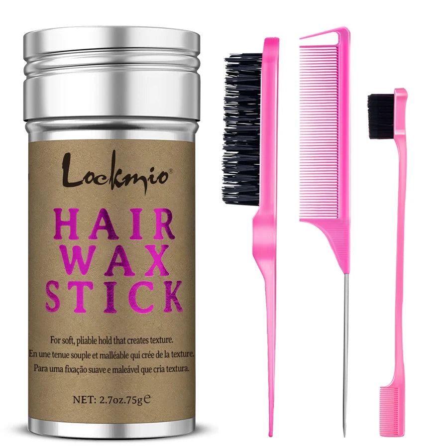 LOCKMIO Women Hair Wax Stick for Wigs Anti-frizz Flyaways Control Styling Wax Long-lasting Smooth Broken Back Hair Pomade Cream