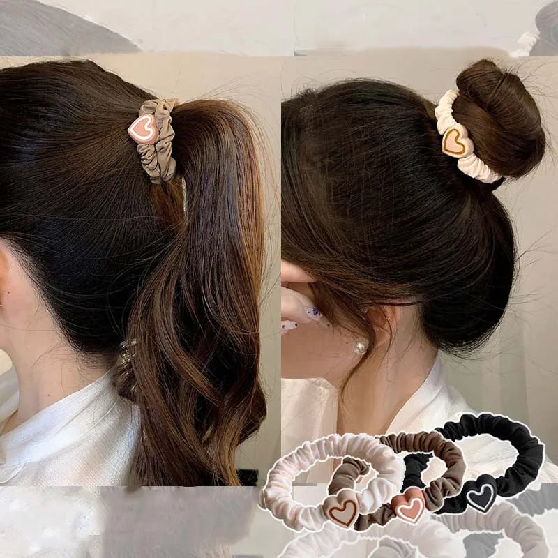 Korean Heart Hair Ties.