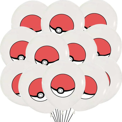 24pcs Pokemon Balloons for Birthday 12inch Cartoon Latex Balloon Birthday Party Round Multi Pikachu Toys Decoration Baby Shower