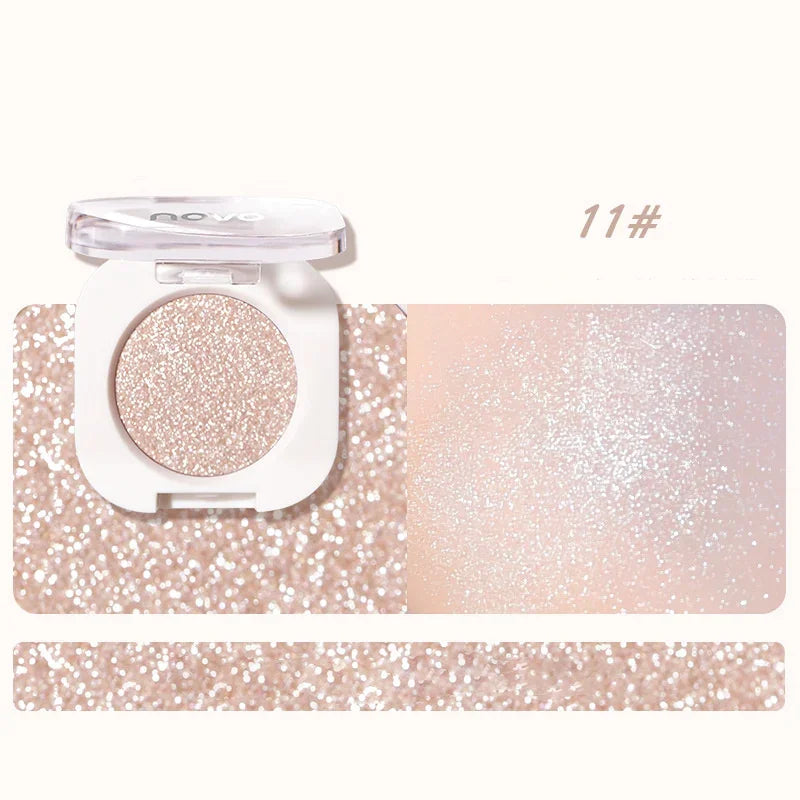 Monochrome Glitter Eyeshadow Pearlescent Highlighter Powder Makeup Diamond Eye Shadow Palette Bright Shiny Eye Makeup Cosmetics
