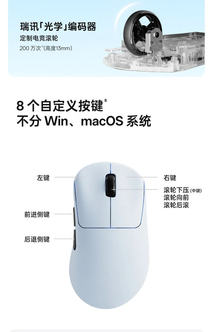Rapoo VT3s Air MAX Wireless Gaming Mouse 39g Ultra Lightweight Dual Mode 8K Pixart 3950 Ultimate For Small Medium Hands Esports