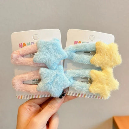 Y2K Star Hair Clips Set.