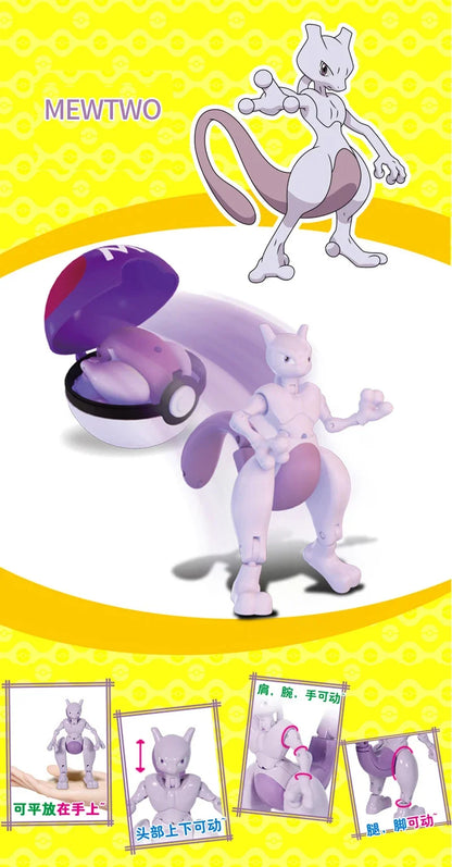 Pokemon Pokeball Figure Ball Pikachu Charizard Mewtwo Mew Eevee Gengar Lapras Blastoise Venusaur Gyarados Educational Toy Kids