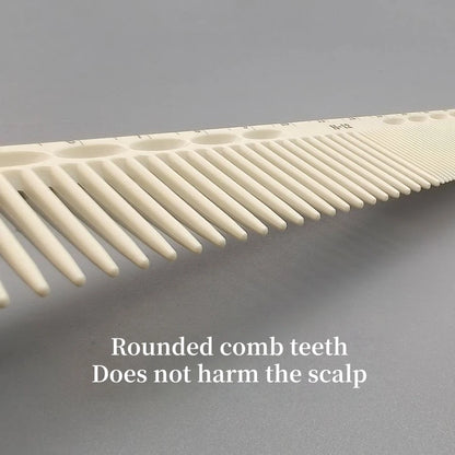 Hair Cutting Comb With Scale Cyan Yellow Ruler Haircut Combs Barber Shop Hairdressing Hairbrush Salon Styling Tools Y0521