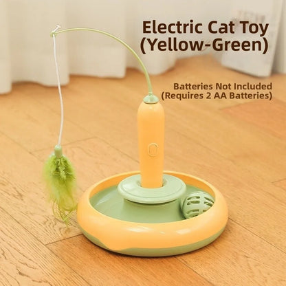 Multifunctional Electric Cat Toy Sturdy Design Self Rotating Interactive Cat Toy Reusable Self Rotating Teaser