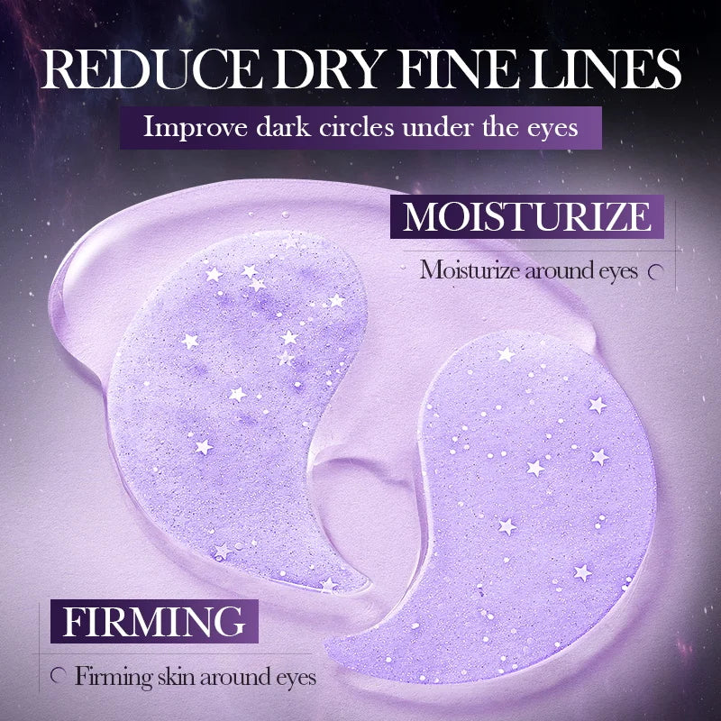 SADOER Starry Grape Collagen Eye Mask: 60pcs Anti-Dark Circle & Deep Hydration Patches