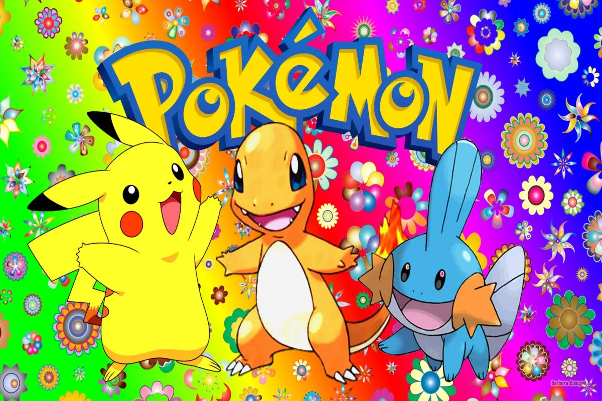 Pikachu Photography Backdrop For Kids Birthday Party Supplies Background Cake Table Decor Banner Room Decoration Poster