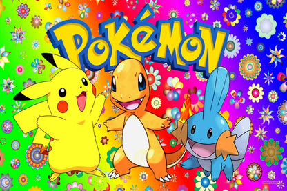 Pikachu Photography Backdrop For Kids Birthday Party Supplies Background Cake Table Decor Banner Room Decoration Poster