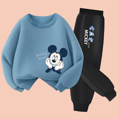 Spring Autumn Children Clothes Set Kid Boy Disney Mickey Sweatshirts Pullover & Pants 2pcs Suit Children Long Sleeve Casual Suit