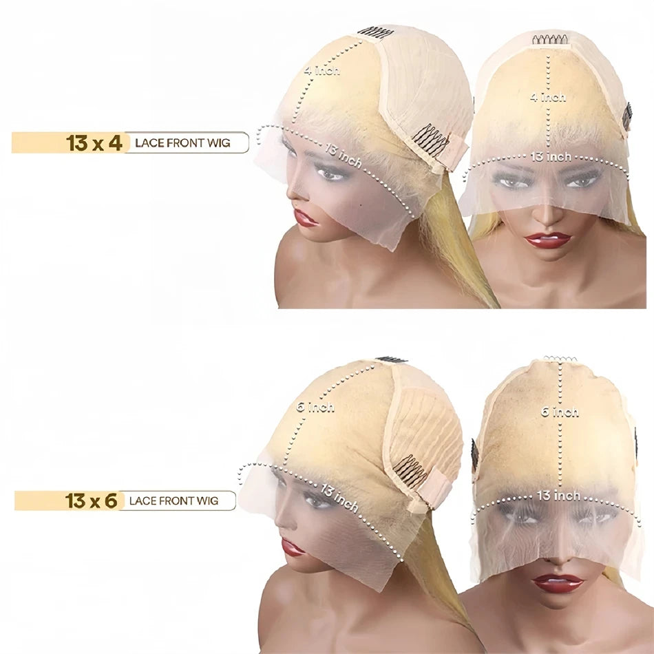 40Inch 613 13x6 Lace Front Wig Human Hair Body Wave Blonde Wig Human Hair 613 HD Transparent Blonde Lace Front Wigs Pre Plucked