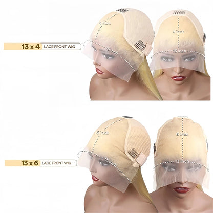 40Inch 613 13x6 Lace Front Wig Human Hair Body Wave Blonde Wig Human Hair 613 HD Transparent Blonde Lace Front Wigs Pre Plucked
