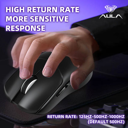 AULA Wireless Gaming Mouse Tri-mode 2.4G/Bluetooth Mouse Rechargeable Ergonomic 12000 DPI Mouse for PC Gaming Accessories SC580X