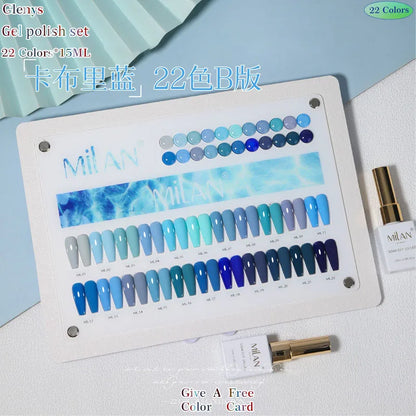 Glenys 22 color series nail polish glue, full network popular color, full immersion gel nail salon, nail art varnish set