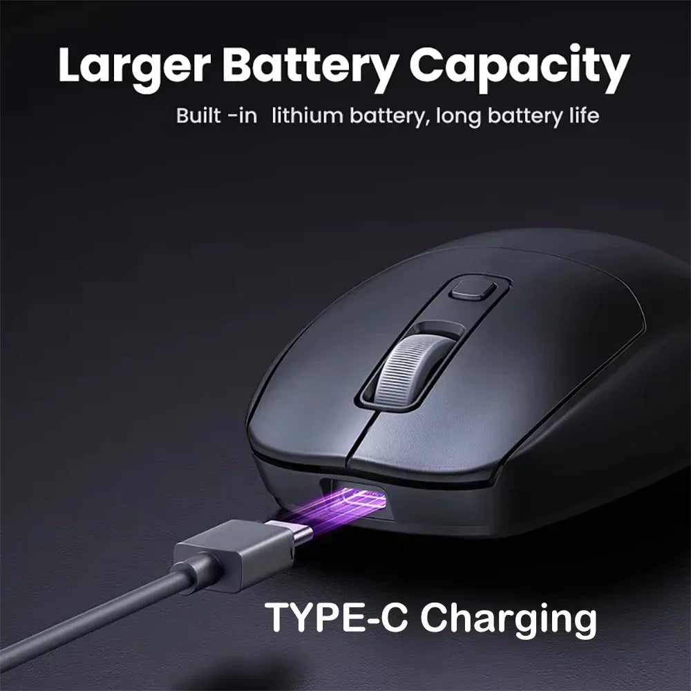 Dual-Mode 2.4G Wireless Mouse Bluetooth Mouse Office Silent Mouse Rechargeable Mice Gaming Mouse For Laptop Tablet Windows MacOS