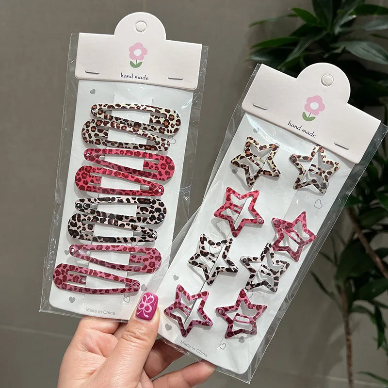 Leopard Star BB Hair Clips Set.