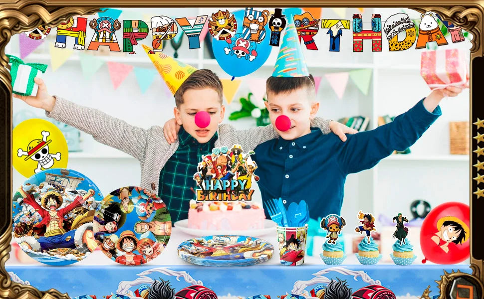 One Piece Birthday Party Supplies Set – 112pcs 🎉🏴‍☠️