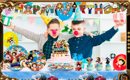 One Piece Birthday Party Supplies Set – 112pcs 🎉🏴‍☠️