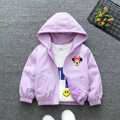 Boys Spiderman Hooded Jackets 1-10 Years Girls Spring Autumn Stitch Print Sports Coats Children Cartoon Outerwear Kids Clothes