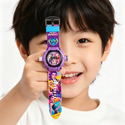 K-Pop HUNTRX Projection Watch: Bandai Multi-Functional Timepiece