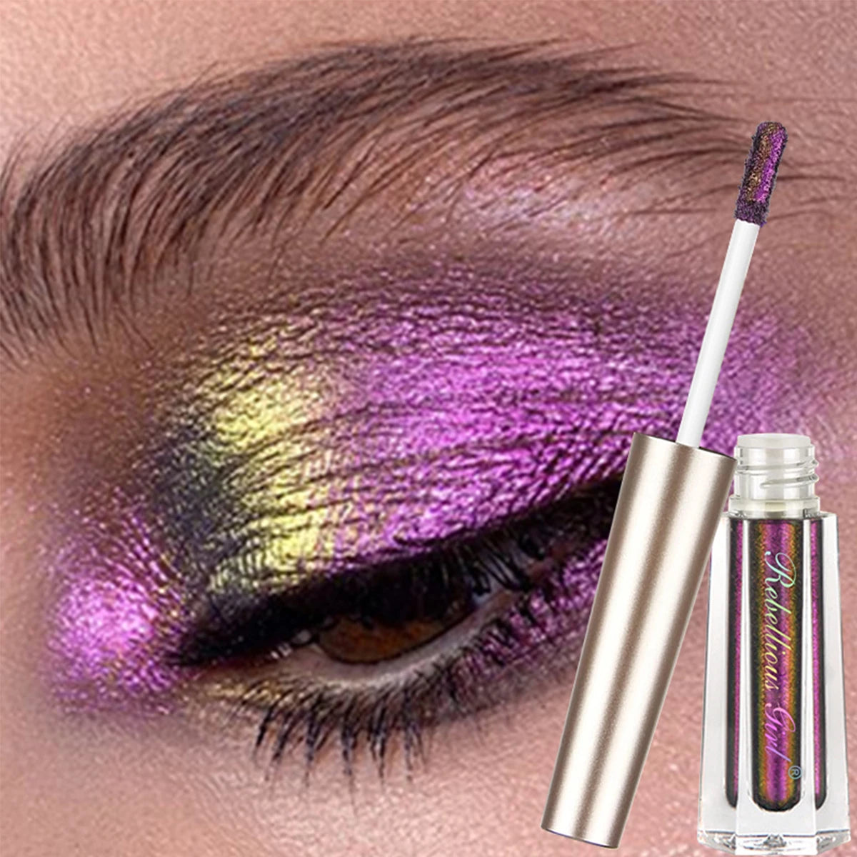Chameleon EyeshadowsDiamond Glitter Liquid Eyeshadow StickHighly Pigmented Metallic Shimmering Long Lasting Shine All Makeup