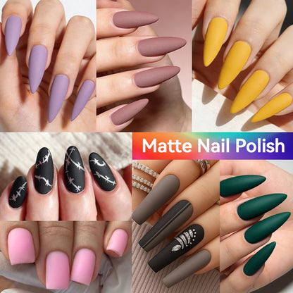 LILYCUTE 7ml Matte Nail Polish - 28 Autumn Colors