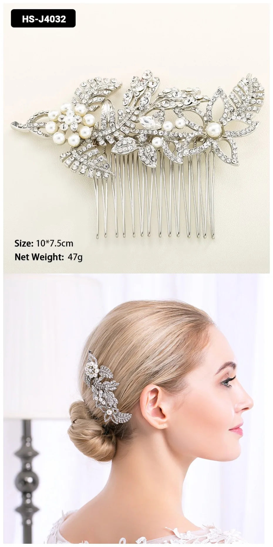 Crystal Bridal Hair Comb.