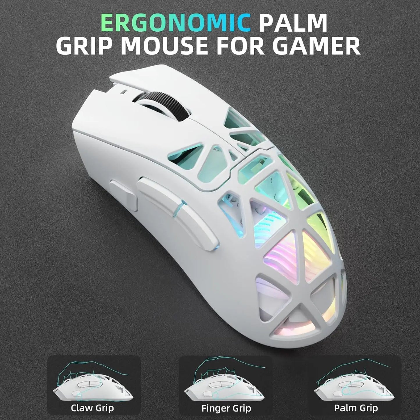 AULA SC620 Gaming Mouse Wired/Bluetooth/2.4G Light Weight Mouse Gamer PAW3311 Adjustable 12,000 DPI Life PC Gaming Accessories