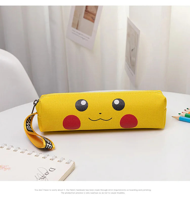New Anime Pokemon Pikachu Pencil Case Kawaii Cartoon School Student Glowing Pencil Bag Stationery Kids Supplies Festival Gift