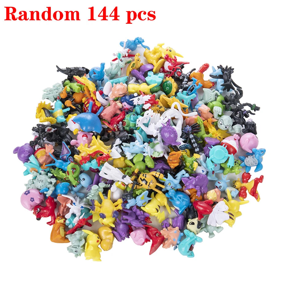 24-144Pcs Different Style Pokemon Anime Figure Pikachu Action Model 2-3CM Mini Model Doll Cute Toy Kids Birthday Christmas Gifts