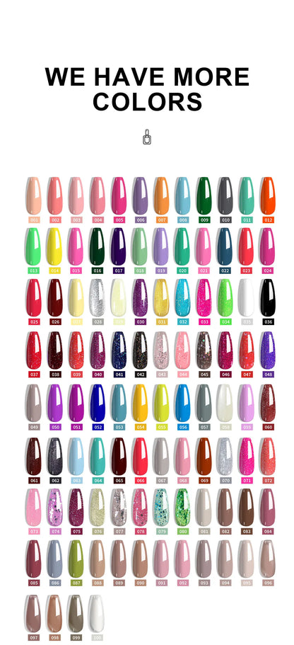 LIMEGIRL 60PCS Gel Nail Polish Art Kit Glitter 8ML Soak UV Semi-Permanent Gel Varn Nail Polish Suitable for Beginners Nail Set