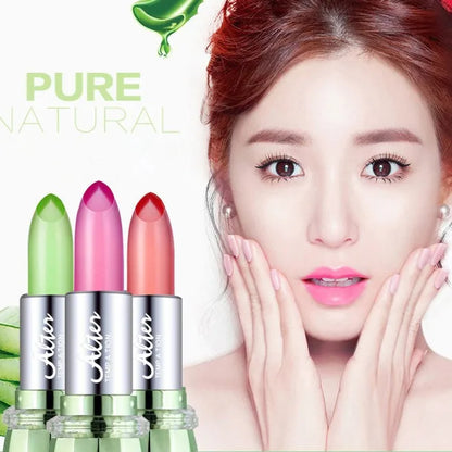Crystal Jelly Lipstick,Magic Color Changing Lipstick, Moisturizing Temperature Color Changing Lip Gloss,Nourishing Lip Balm
