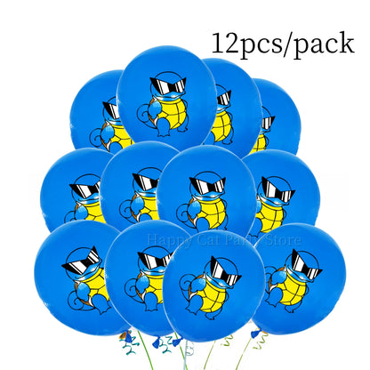 Pokemon Latex Balloons Birthday Party Decor Cartoon Pikachu Balloon Poke Ball Balloons Baby Shower Kids Favor For Party Supplies