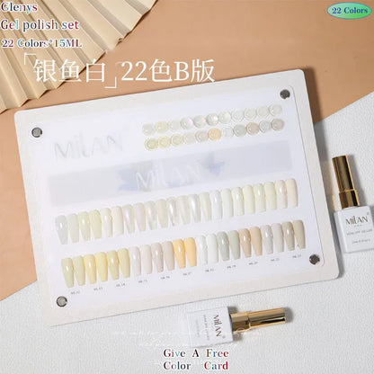 Glenys 22 color series nail polish glue, full network popular color, full immersion gel nail salon, nail art varnish set