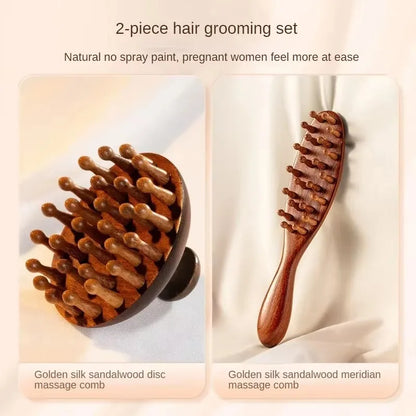 Loc Brush for Dreads Wooden Massage Comb Scraping Massage Tools Wide Tooth Comb Suitable for Scalp Care and Hair Styling