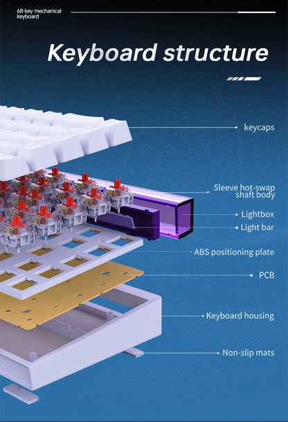 AJAZZ NK68 Wired Keyboard.