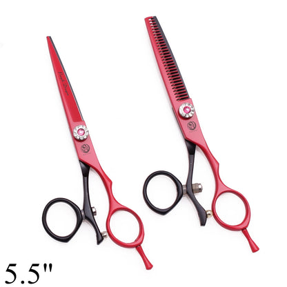 Professional Hairdressing Scissors 5.5" 6" Purple Dragon JP 440C Swivel Thumb Hair Cutting Scissors Barber Thinning Shears Z9019