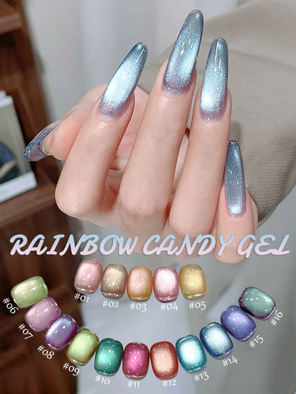ZH Super Bright 12 Constellations Cat Eye Gel Nail Polish 2025 New Autumn Winter Whitening Glass Bead Nail Art Nail Supplies