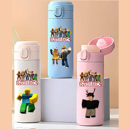 Roblox Anime Water Bottle DynaBlocks 304 Stainless Steel Thermos Cup 420ML Gourde Game Straight Drinking Cup Holiday Gifts