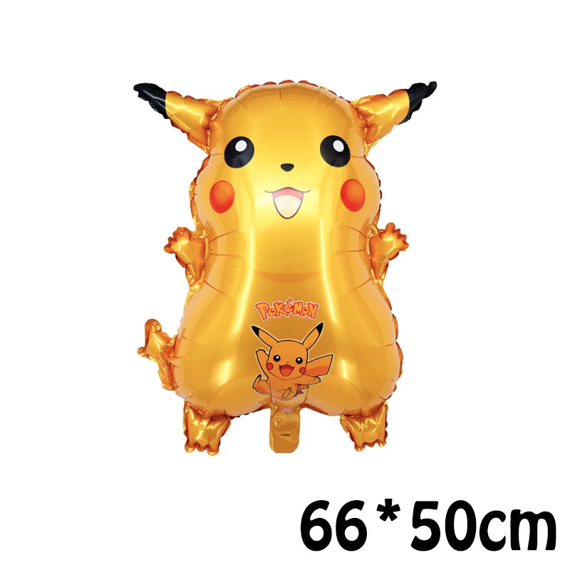 Pokemon Set Series Balloon Set Pikachu Charmander Children's Birthday Toy Decoration Aluminum Film Balloon Party Supplies