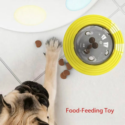 Chewable and wear-resistant dog toys educational dog supplies Frisbee flying disc and food dispenser