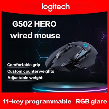 Logitech G502 HERO/G402 Sniper Gaming Mouse: RGB lighting and adjustable weights help you achieve precise wins in PUBG.