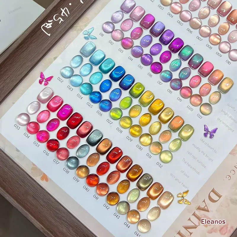 Eleanos 45pcs 9D Glitter Cat Eye Gel Polish Gel Nail Polish Varnishes Set UV Soak Off Gellak Nail Art Magnetic Manicure Gel 15ml