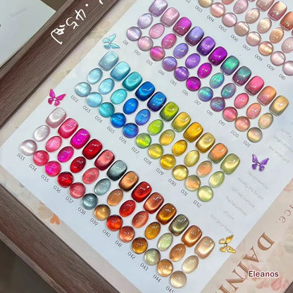 Eleanos 45pcs 9D Glitter Cat Eye Gel Polish Gel Nail Polish Varnishes Set UV Soak Off Gellak Nail Art Magnetic Manicure Gel 15ml