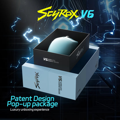 SCYROX V6 Gaming Mouse, Pixart 3950, Optical Switches, Web Based Software, 8K Dongle Included