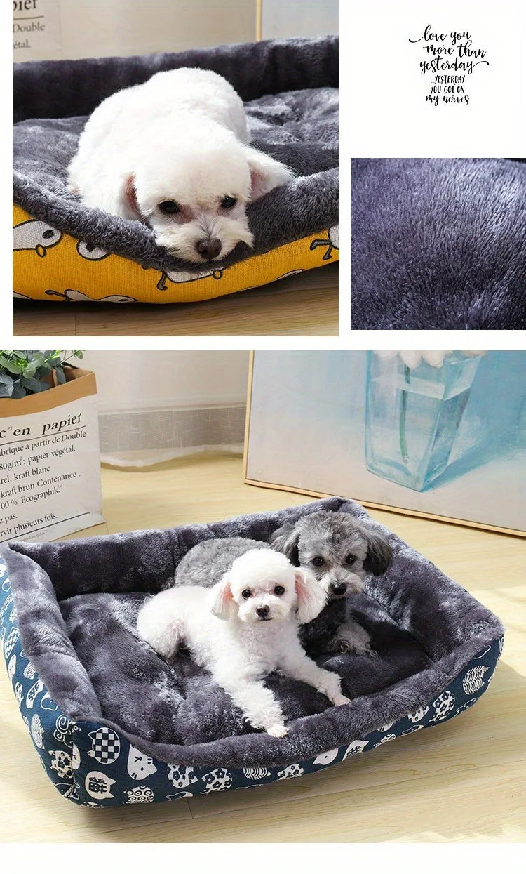BeiYu Premium Pet Sofa Bed: Ultra-Soft Winter Lounger for Dogs & Cats