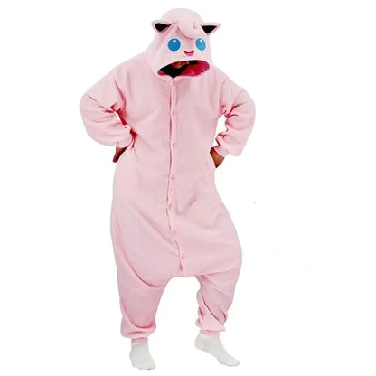 TAKARA TOMY Pokemon Cosplay Kigurumi Onesie Snorlax Jigglypuff Umbreon Gengar Costume Halloween Adult Anime Bulbasaur Pajamas