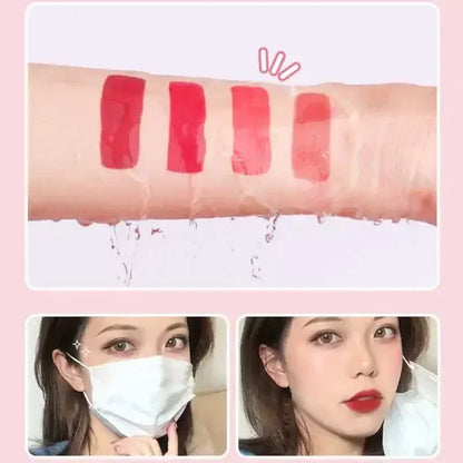 4 Colors Mini Lip Gloss Water Mirror Jelly Long Lasting Lip Glaze Lip Makeup Waterproof Moisturizing Liquid Lipstick Cosmetic