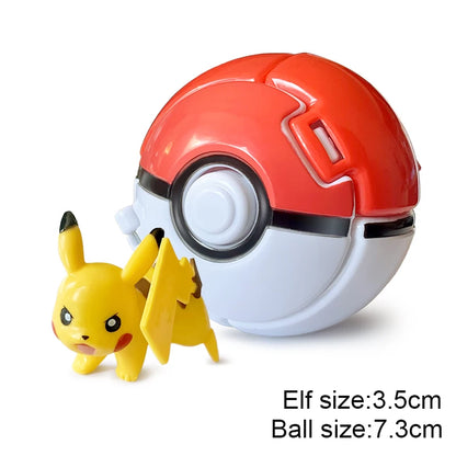 25 Styles Pokeball Figure Anime Figure Pokemon Elf Ball Toy Action Model Pikachu Mewtwo Charmander Kids Birthday Gifts Toys